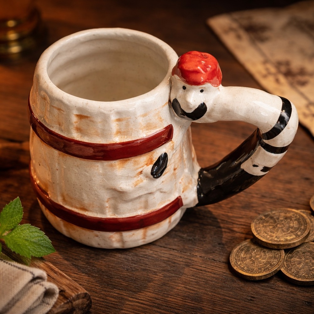 VINTAGE Collectible Hillbilly Mug Takiya Barrel Coffee Mug